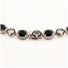 Image 3 : 98.83 ctw Blue Sapphire and 6.52 ctw Diamond 18K White Gold Necklace