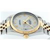 Image 9 : Rolex Mens Two Tone Cream Arabic Jubilee Dial Sapphire Datejust Wristwatch 36MM