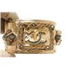 Image 8 : Chanel Gold-tone Calfskin & Labradorite CC Wide Cuff Bangle