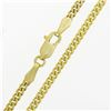 Image 5 : NEW Unisex Solid 14k Yellow Gold 22" Long 2.15mm Cuban Curb Link Chain Necklace