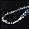 Image 2 : 42.30 ctw Aquamarine and 8.01 ctw Diamond 14K White Gold Necklace