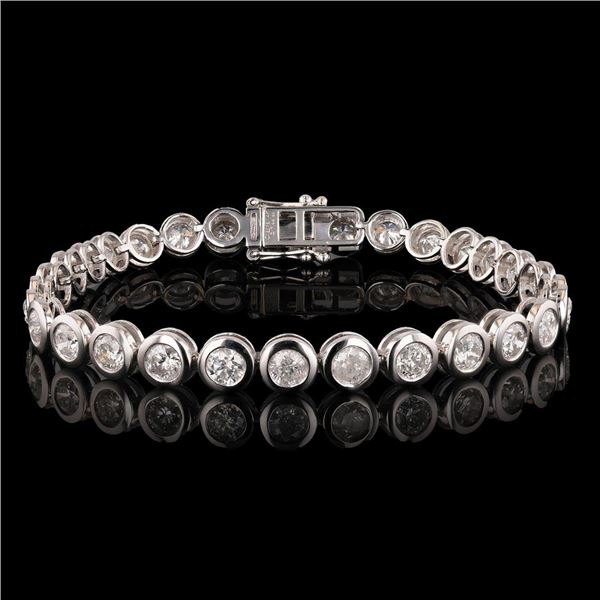 7.44 ctw Diamond 14K White Gold Tennis Bracelet