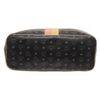 Image 4 : MCM Black Visetos Leather Striped Lion Shopper Bag