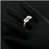 Image 8 : 14K White Gold 1.05 ctw Round Brilliant Diamond Interlocking Loop Love Knot Ring