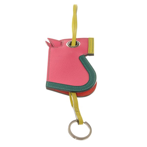 Hermes Pink Multi Camail Bag Charm