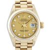 Image 1 : Rolex Ladies 18K Yellow Gold Champagne Diamond Dial President Wristwatch