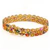 Image 3 : 29.76 ctw Multi-Color Sapphire and 0.91 ctw Diamond 14K Yellow Bracelet