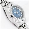 Image 9 : Rolex Ladies Quickset Blue Diamond & Sapphire Datejust Wristwatch 26MM
