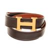 Image 1 : Hermes Brown Leather Constance Belt