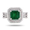 Image 1 : 2.32 ctw Emerald and 0.70 ctw Diamond 14K White Gold Ring