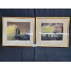 Image 1 : Two Gold Painted Wooden Framed Antique Paintings