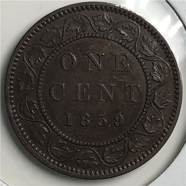 Canadian Large Cent 1859 EF+