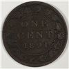 Image 1 : Canadian Large Cent 1891 EF+ LDLL OBV2 IMP