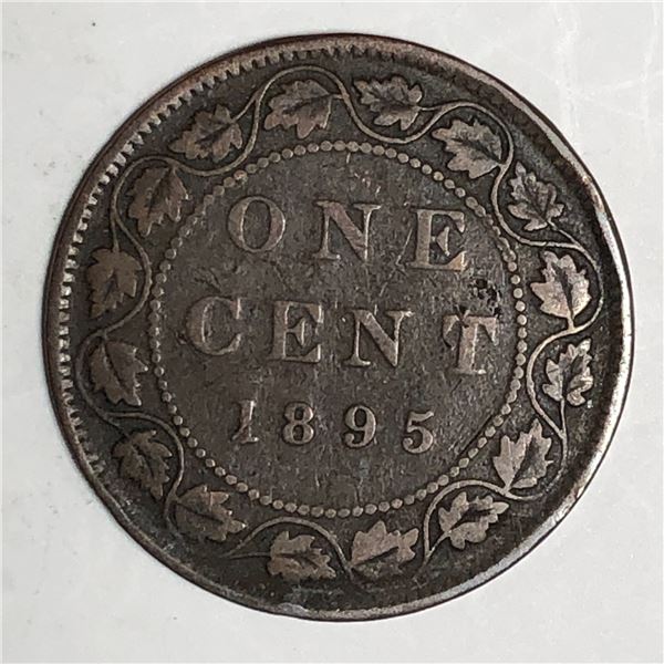 Canadian Large Cent 1895 F+