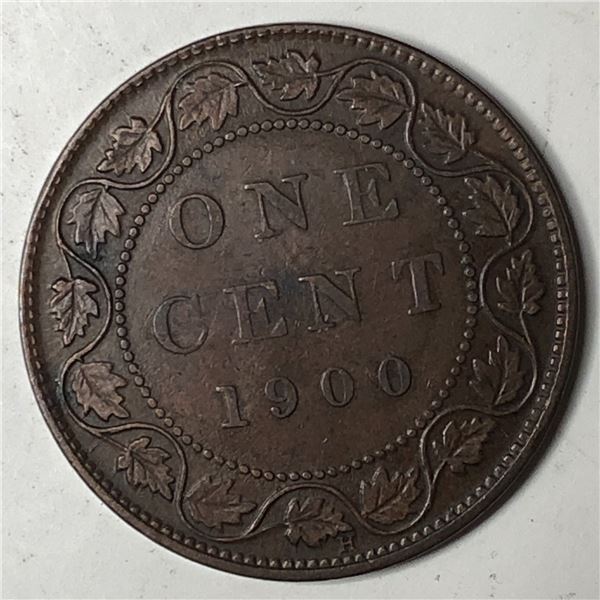 Canadian Large Cent 1900H EF++