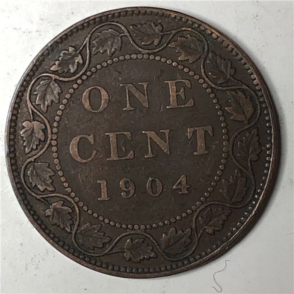 Canadian Large Cent 1904 VF+