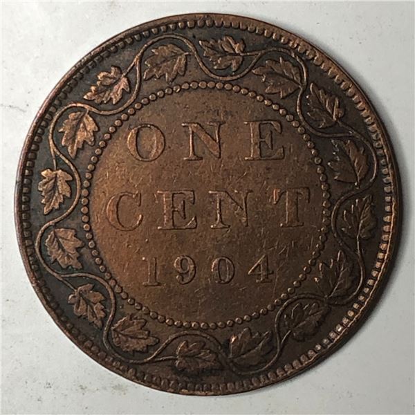 Canadian Large Cent 1904 VF+