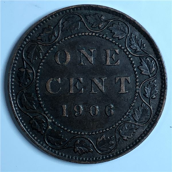 Canadian Large Cent 1906 EF++