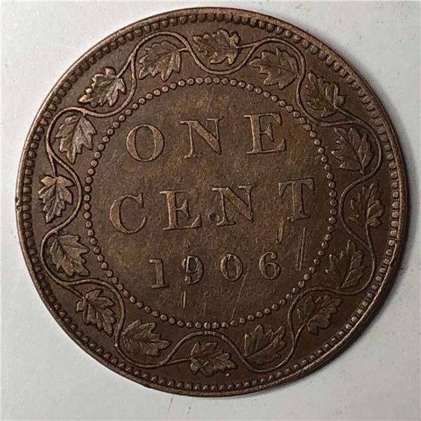 Canadian Large Cent 1906 EF++