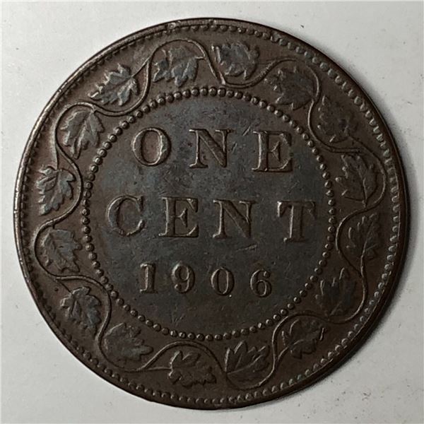 Canadian Large Cent 1906 EF++