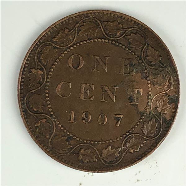 Canadian Large Cent 1907 EF