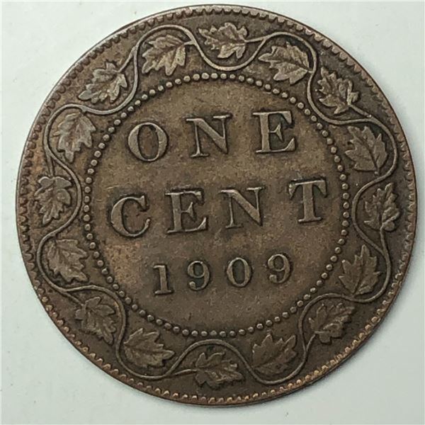 Canadian Large Cent 1909 EF++