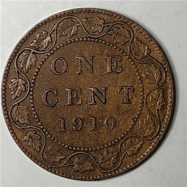 Canadian Large Cent 1910 EF+