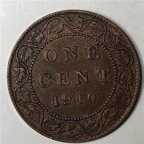 Canadian Large Cent 1910 EF