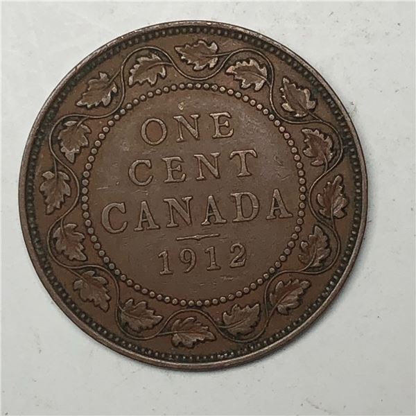 Canadian Large Cent 1912 VF