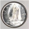 Image 1 : Canadian .10 Cent Dime 1959