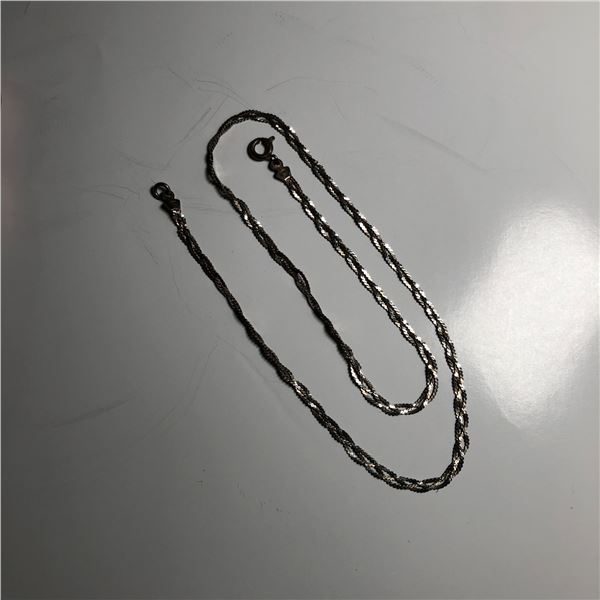 Sterling Silver Braded Chain 3.74g 16"