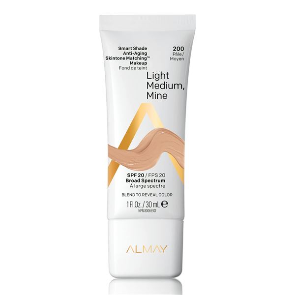 REVLON ALMAY SMART SHADE ANTI AGING SKINTONE MATCHING MAKEUP SPF 20 LIGHT MEDIUM MINE