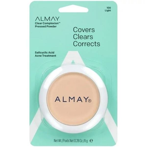 ALMAY CLEAR COMPLEXION PRESSED POWDER #100 LIGHT