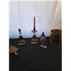 Image 1 : Ornate Candle Stick Holders and Brass Like Decor