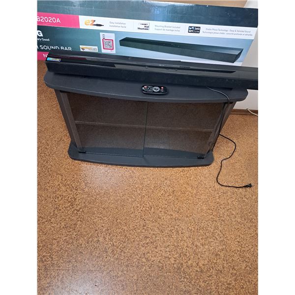TV Stand with LG Soundbar
