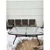 Image 1 : Glass Top Patio Table and 4 Chairs