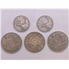 Image 1 : Three Canadian 50C Coins And Two 25C Coins (80% Silver 37.94g Total Weight )