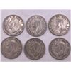 Image 2 : Six 80% Silver Canadian Quarters 34.86g Total Weight