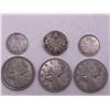 Image 1 : Three Canadian Quarters (80%Silver )  And Early 1910's Nickels/Dime ( 92.5% Silver )