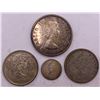 Image 2 : Canadian 80% Silver Dollar, Two Fifty Cent Coins, And Dime  48.95g Total Weight