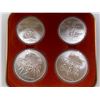 Image 1 : 1976 Montreal Olympic Proof Coin Set 4 Coins .925 Silver 4.32 Troy Ounces