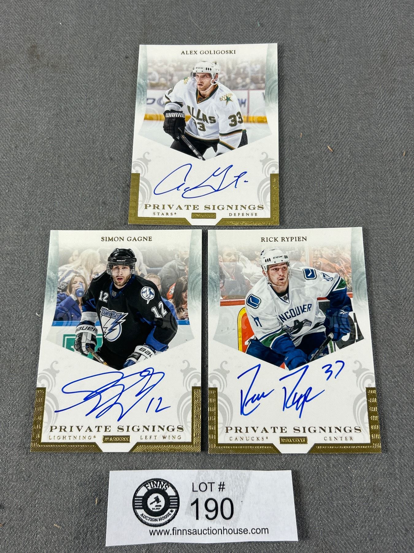 Panini Private Signings NHL Collectible Cards - Simon Gagne, Rick ...