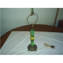 Vasaline glass table lamp