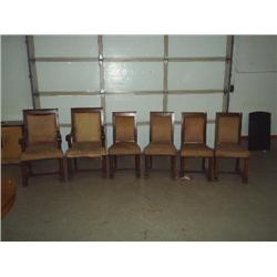 Oak & claw feet dining chairs