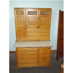 Oak Sellers rollfront kitchen cupboard