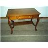 Image 1 : Oak clawfoot library table