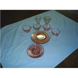 Pink depression luncheon set