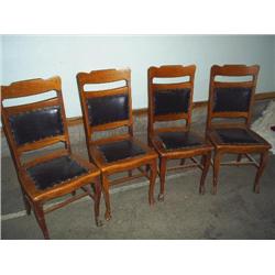 Oak chairs w/ clawfeet