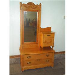 Carved Oak gentlemens dresser