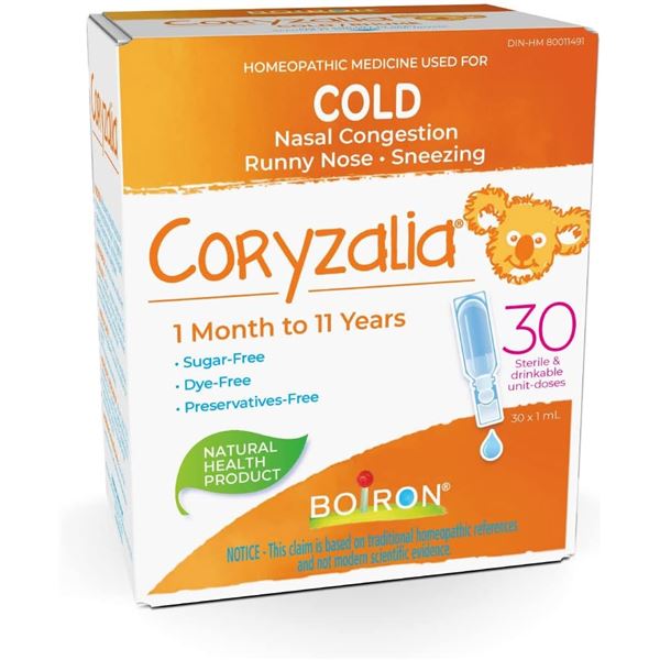 NEW LOT OF 2 CORYZALIA COLD MEDICINE FOR CHILDREN